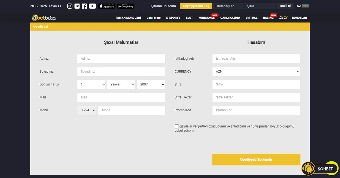 Oyuna i̇lk addım: hesab yaratmaq və başlama qaydas